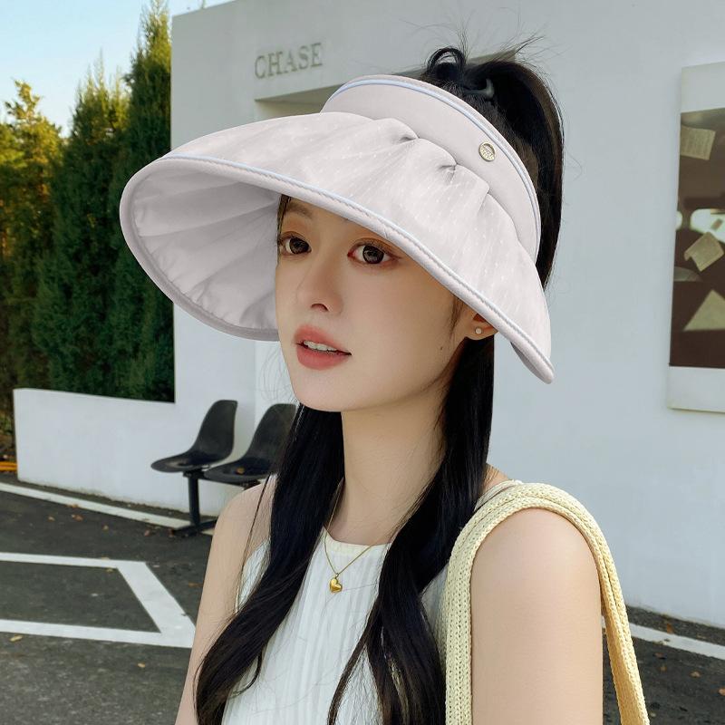 Shell Sunscreen Empty Top Hat Women's Summer New Headband Sun Hat Outdoor Travel Sun Hat Adjustable Beach Hat