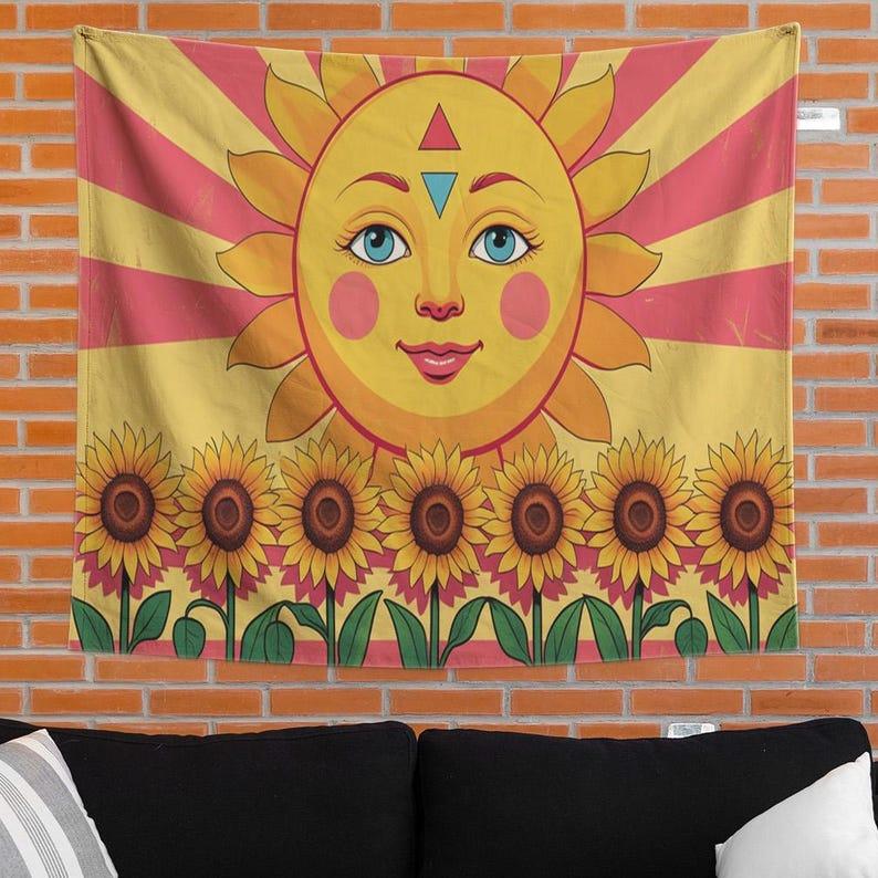 Praise the Sun tapestry 75x100 чёрный