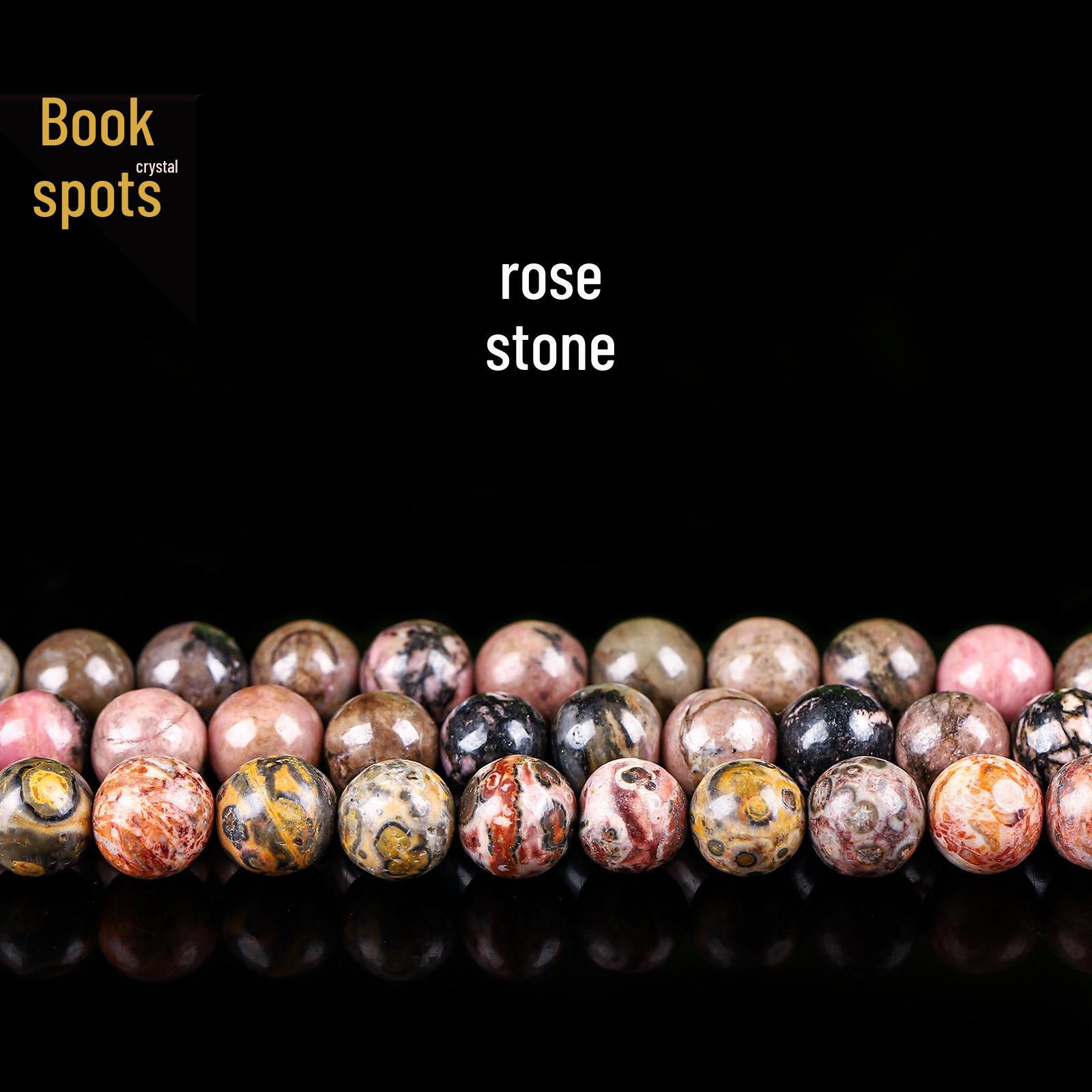 She Yao Jewelry: Natural Stone & Crystal Beads Collection (Cherry Blossom, Sunstone, Amethyst, Obsidian) 8mm/strand