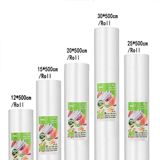 

Вакуумные мешки для пищевых вакуумных Sealer Food Свежий Долгое хранение 12 15 20 25 30cm 500cm Rolls/Lot Мешки для вакуумного упаковщика