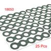 100pcs Self-Adhesive 21700 18650 26650 Battery Insulating Gasket, Hollow Paperboard Electrical Insulation Pad Rings 1S-8S Solid