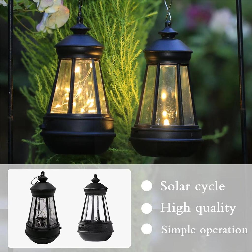 Retro Solar Lamp Warm White Landscape Lights Outdoor Waterproof Candles For Lanterns Courtyard String Garden Decorative Portable