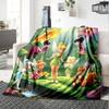 1pc Fairy Friends Forest Flannel Blanket,Ultra Soft Warm Plush Throw for Home Bedroom Bed Sofa Cover Camping Picnic Gift Y7243
