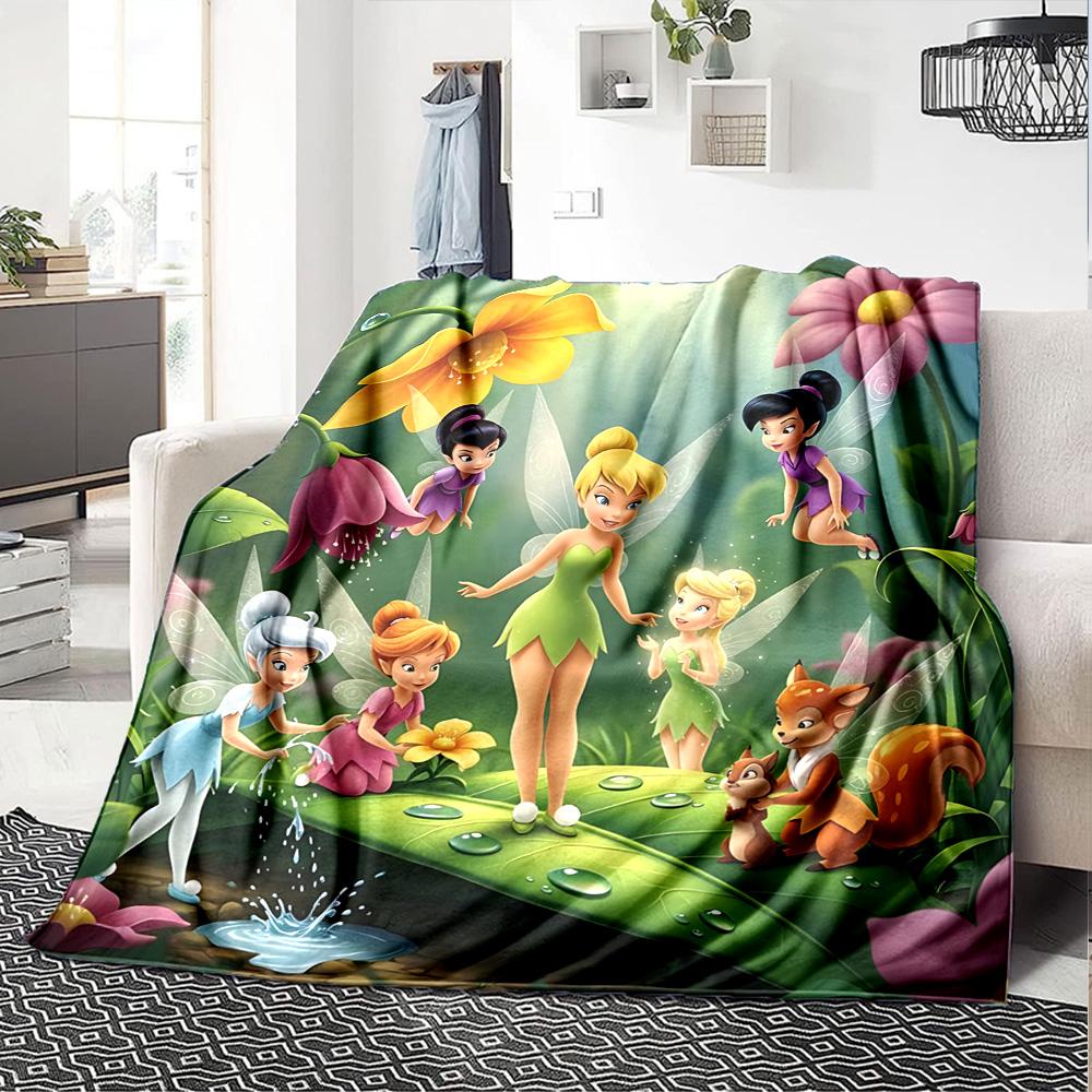 1pc Fairy Friends Forest Flannel Blanket,Ultra Soft Warm Plush Throw for Home Bedroom Bed Sofa Cover Camping Picnic Gift Y7243