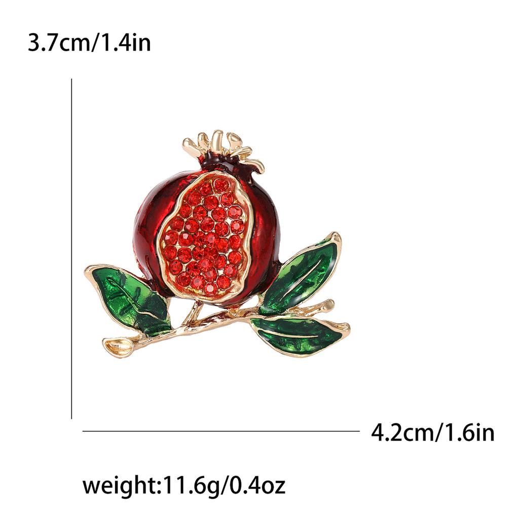 Fashionable Alloy Badge Collar Pin Elegant Pomegranate Lapel Pin Accessory Unique Brooch Jewelry Charm Ornament