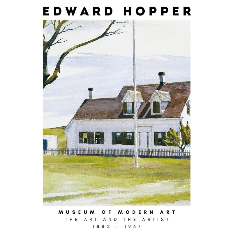 Edward Hopper Museum Exhibition Abstract Posters and Prints Canvas Painting Wall Art Picture for Living Room Home Decor Cuadros