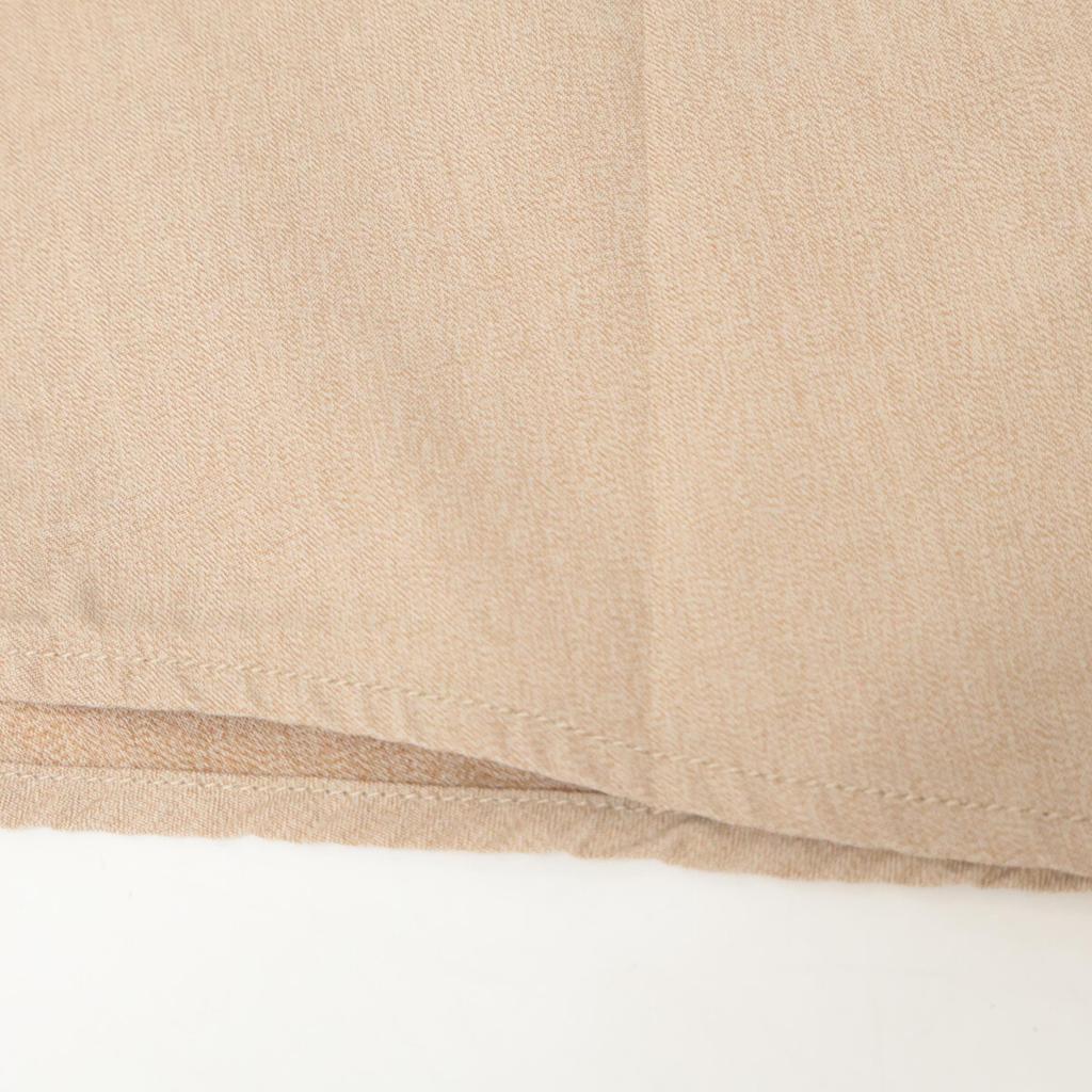 AURALEE A23Stainless Steel03TN Finx Cotton Twill Half Sleeve Big Shirt Tops 4 BeigeUsed