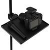 Black Plastic Mic Stand Clamp Tray Holder for Stage Live Streaming Concert Performance Clamp-on Rack Accessory