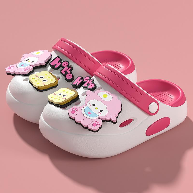 Children's slippers for girls, summer indoor non-slip kids' clogs, girls' bathing beach shoes, baby slippers