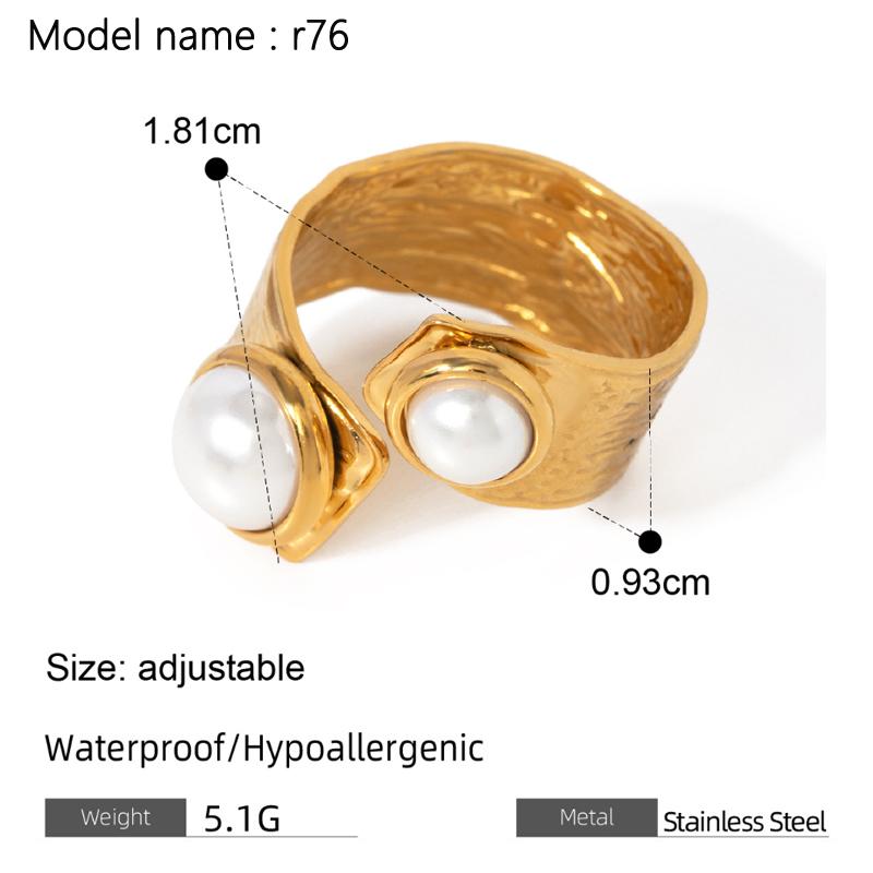 Fashion Simple Stainless Steel Rings For Women Gold Color Smooth Geometric Open Rings Arc Rings Diamonds Jewellery Ring Gift