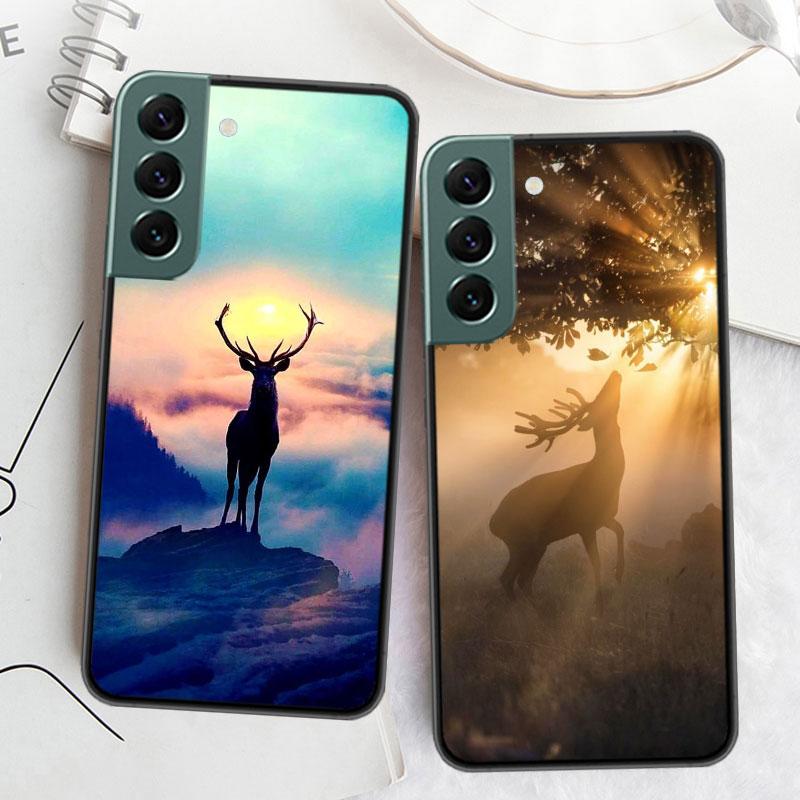 Deer Hunting Camo Phone For Samsung Galaxy S24 S22 Ultra S21 Plus S20 S23 FE Case S10 S10E S9 S8 S7 Edge Cover Silicone Soft Coq