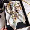 100% Natural Silk Scarf Women Square Floral Shawls Wraps Foulard Scarves Pashmina Neckerchief Female Hijab Bandana Poncho 68cm