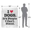 Ephemera I Heart Dogs Seidige Superweiche Decke