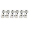 Musiclily Pro R15J Guitar Gear Square for Squier Electric Chrome 6-in-line Left-Handed Tuners, 151 Ratio, Button, Strat/Tele Guitars,