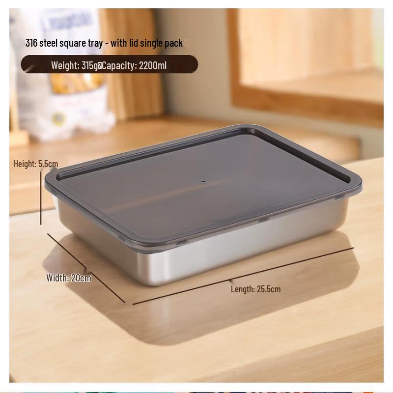 Kemeirute 316 Stainless Steel Food Prep & Storage Trays