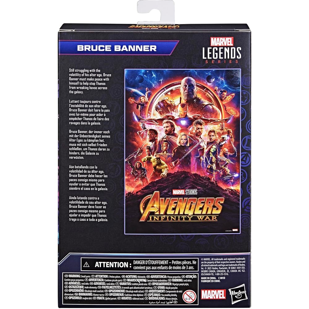 Avengers Marvel Hasbro Marvel Legends Series Bruce Banner, Avengers Infinity War 6" Size Action F...