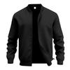 Giacca Bomber Casual da Uomo a Manica Lunga, Colore Unito, Collo Alto, con Zip