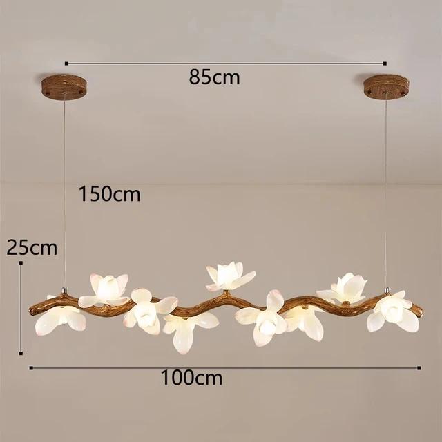 Nordic luxury branch pendent lamp modern home decoration living room dining room office lotus LED chandelier indoor lighting