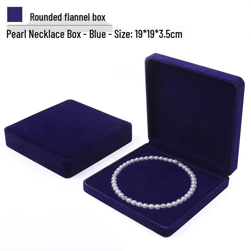 Rounded Corner Plush Jewelry Storage Box for Bracelets, Rings, and Necklaces
