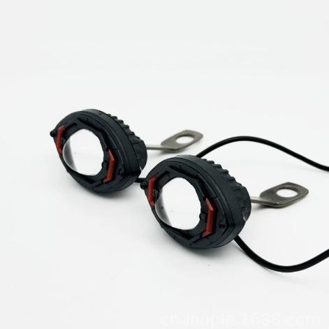 Motorcycle-modified 12V 10W LED Spotlights 3600LM Paired Twin Lights Yellow White Beams Lens-equipped Flashing Headlights