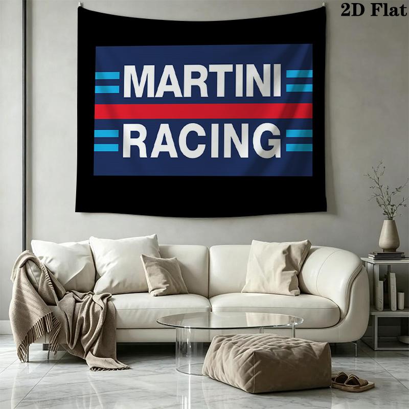 Navy Blue Martini Racing Pattern Home Decor Tapestry, Wall Hanging, Decorative RV Wall Cloth.MGT0918262