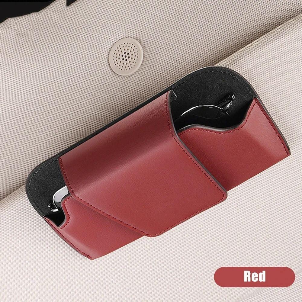 PU Leather Car Glasses Case Multi-Function Eyeglasses Case  Car Interior Accessories