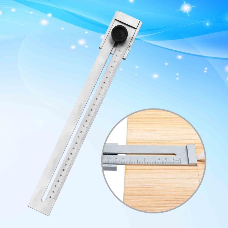 Precision Marking Gauge Stainless Steel Scribers with Measuring Scale 300mm Measuring Ranges Marking Gauge Tool