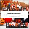 1Pcs Wooden Hollow-Out Adornment Halloween Letters Design Decor for Home Party Scene Layout Creative Desktop Ornament