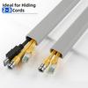 High Quality 1m Cord Hider Paintable Self-Adhesive Wall Wire Cover PVC Square Electric Wire Slot Office