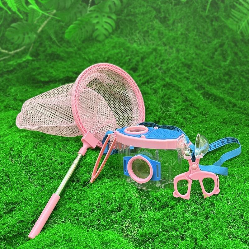 Kids' Outdoor Adventure Insect Observation Kit with Magnifying Glass, Butterfly Net, and Exploration Tools