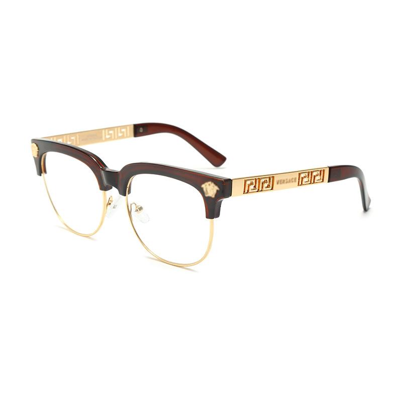 Metal Half Frame Sunglasses Old Man Head 2166 Personalized Sunglasses