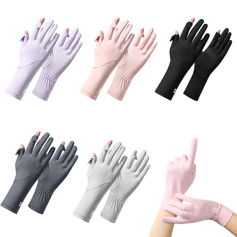 Thin Uv Protection Gloves Elastic Ice Silk Uv Protection Gloves Touch Screen Non-Slip Uv Protection Gloves Summer Raincoat