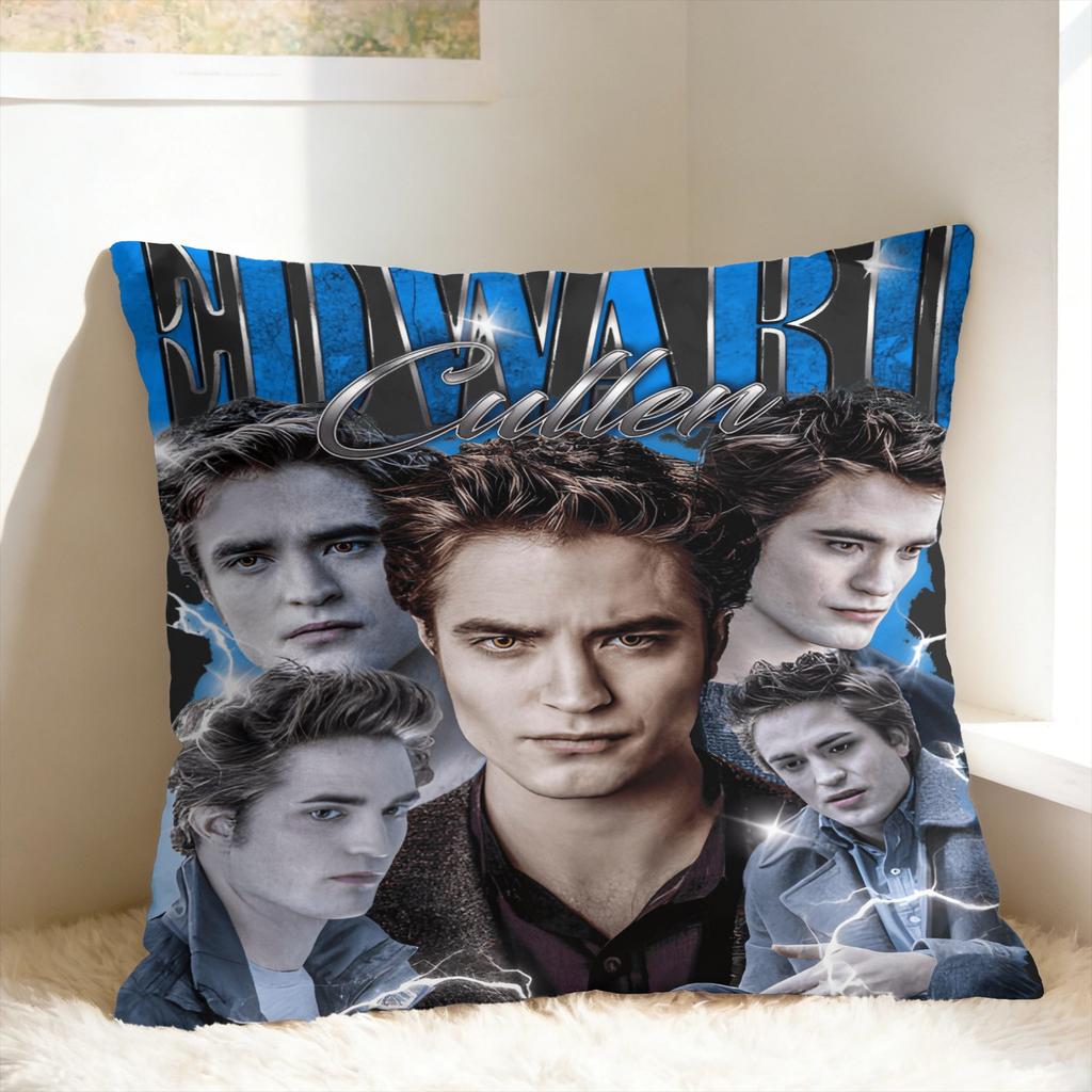 Edward Cullen Pillow Cover  Retro Trendy Pillow Case For Couch Sofa Bedroom Comfy Cushion Cover Birthday Present