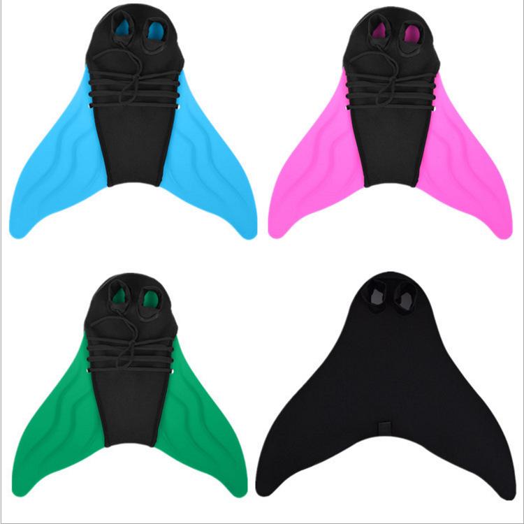 Adult & Kids Mermaid Monofin Swimming Equipment with Single & Double Fins