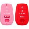 LemSa 2Pcs Silicone Key Fob Cover Case Protector Holder for Toyota 2026 2025 2024 2023 Tacoma Tundra Camry Corolla Crown Prius Venza Sequoia Grand