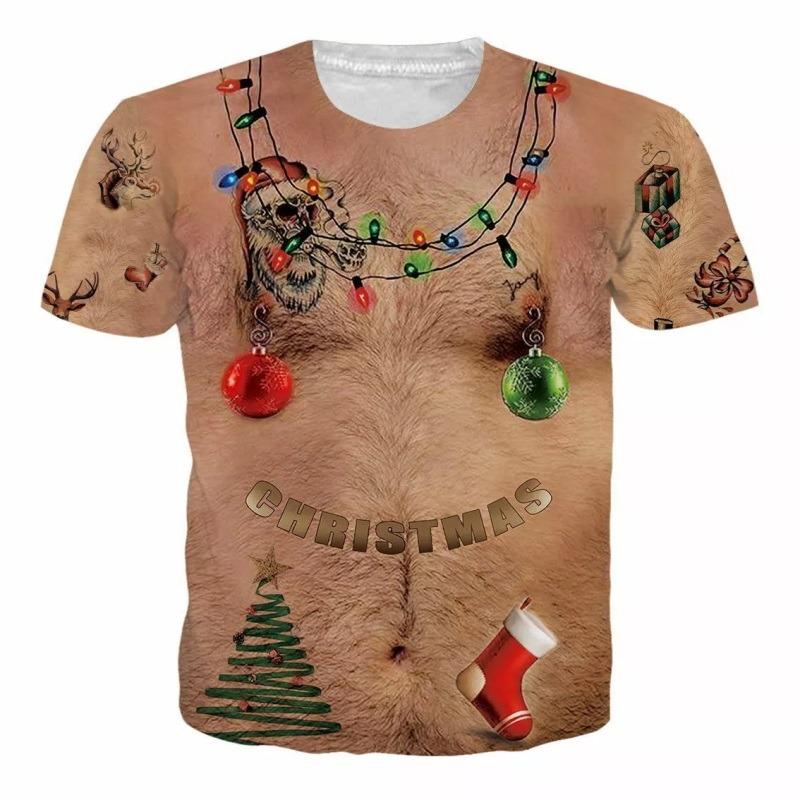 3D Print Funny Muscle Graphic T Shirt for Men Women Short Sleeve Ugly Tee Shirts Clothes Mens Novelty Party Cosplay Tshirts