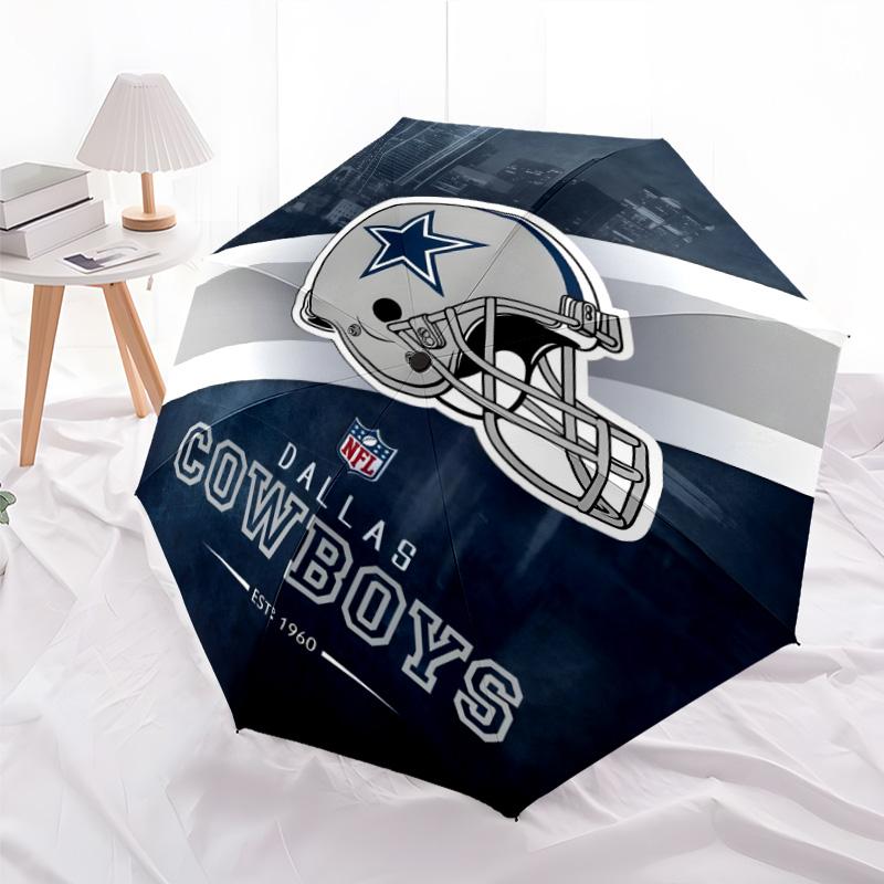 1pc Dallas Cowboys Umbrella, Sun Protection, And UV Shielding. It Has Eight Sturdy Ribs for Outdoor Use And Perfect As a Holiday Gift