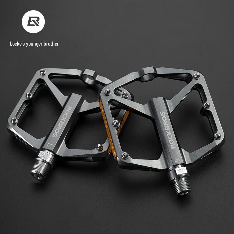 RockBros Aluminum Alloy Bicycle Pedals with Reflectors