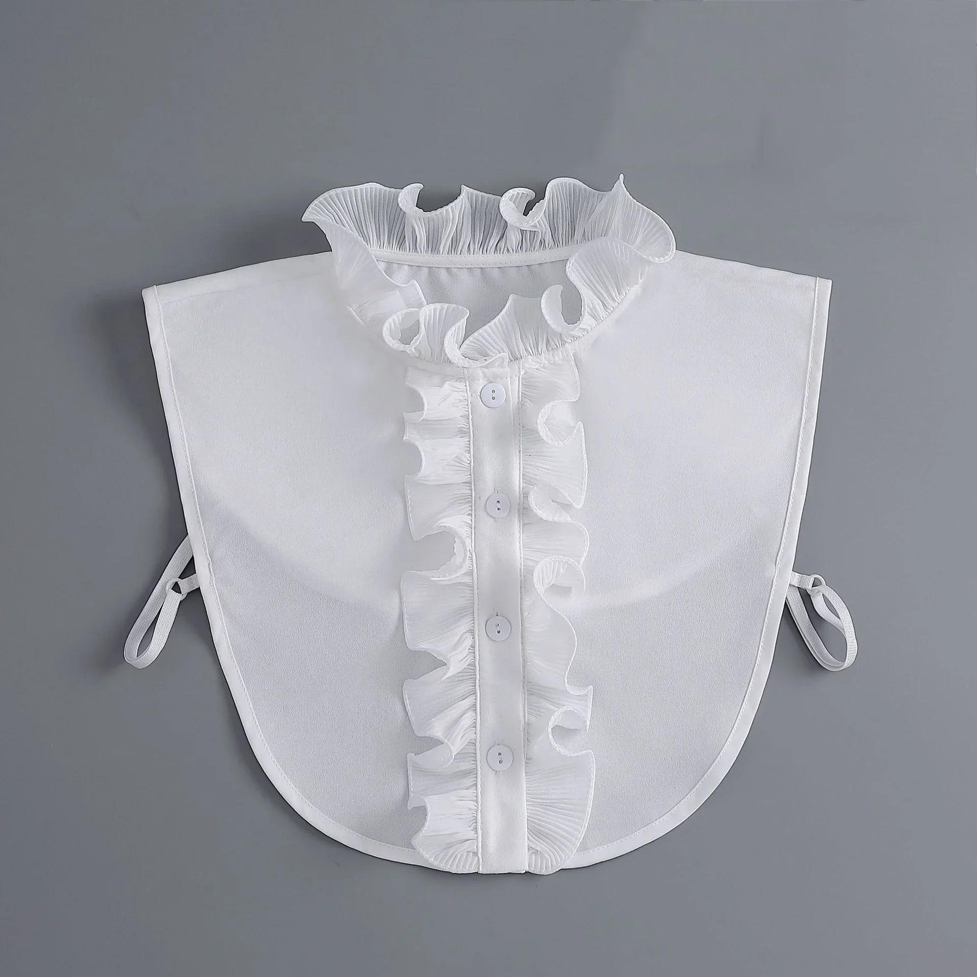 

Корейский воротник-стойка для женщин, завязки спереди рубашки, съемный воротник, платье-стойка, свитер, накладной воротник для девочек, аксессуар Fuax Cols