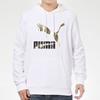 Puma Classics Gold-Stamped Logo Print Sports Pullover Hoodie Men Hoodies White 531370-02