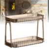 Scaffale porta cosmetici a doppio strato trasparente staccabile moderno da banco Organizer per cosmetici per