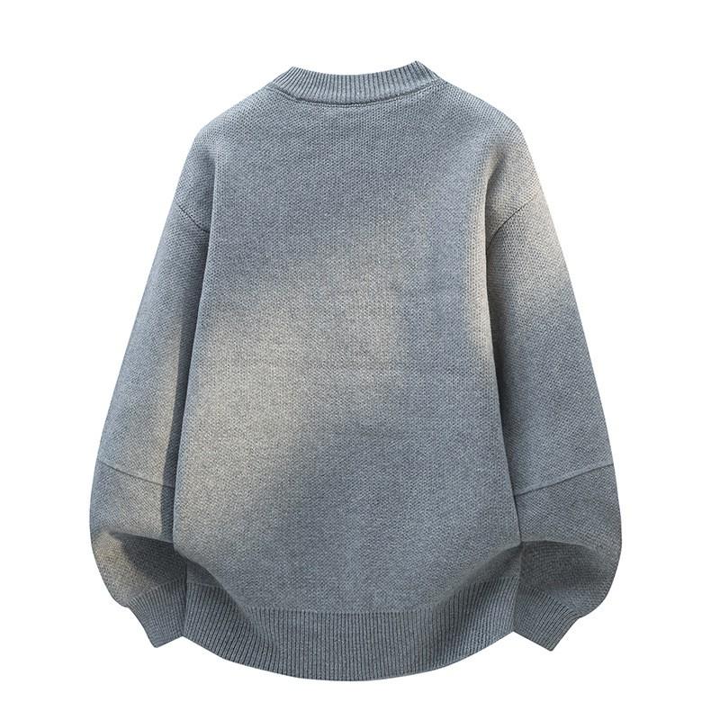 Mens Heavyweight Knit Sweater Long Sleeve Crew Neck Pullover Casual Base Layer Winter Wear