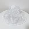Eugen yarn hat women's European and American style retro big edge flower mesh yarn hat travel visor