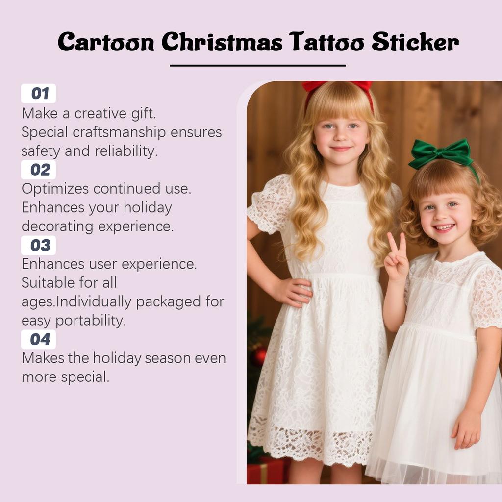 Cartoon Christmas Stickers, Cute And Sweet, Party Temporary Stickers, Children's Holiday Gifts, Christmas Stickers, Christmas Decorations.