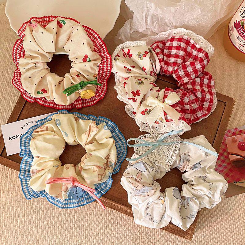 Women's Fresh Intestine Hair Tie: Gentle, Versatile, Sweet & Cute for Damage-free, Stylish Buns this Summer