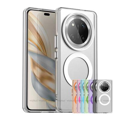 For Honor X9C Kılıf Kapak Huawei Honor X9C Kılıflar Arka Darbeye Dayanıklı Kablosuz Şarj Halka Manyetik Mat Şeffaf Kılıflar Honor X9C