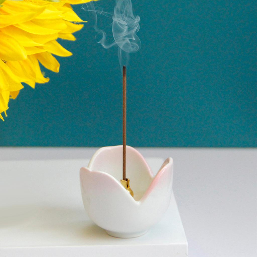 Flower Stick Incense Burner and Cone Incense Holder Cone Coil Incense Burner with Detachable for Home Office Yoga Meditation