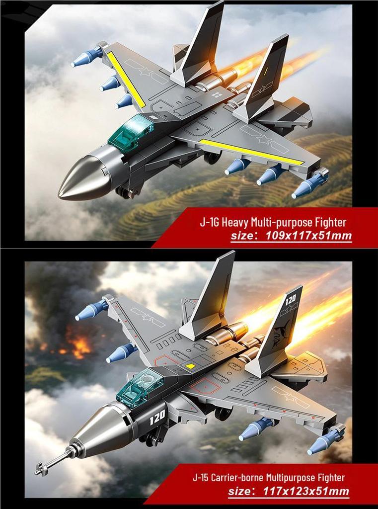Sembo Blocks: 8-in-1 J-36 Stealth Fighter Model Educational Toy for Boys