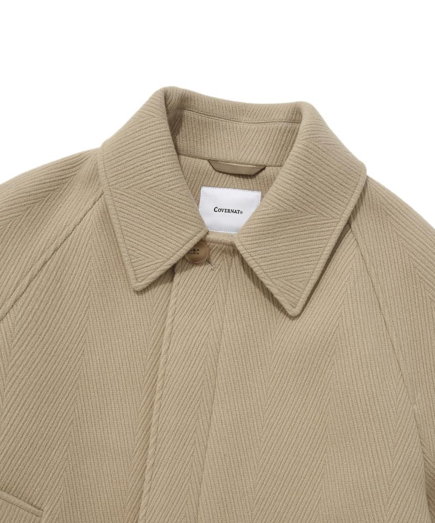 Covernat Wool Half Mac Coat Beige