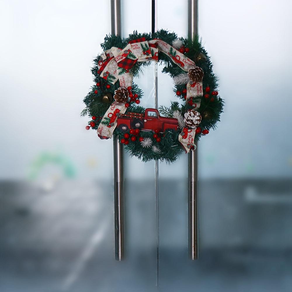 Velký květinový věšák na věnec Uhlíková ocel Hák na věnec Kovový Věšák na přední dveře Závěs přes dveře